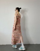 Rainbow Summer Knit Dress #250310